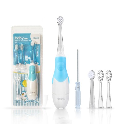 SEAGO wholesale manufacturer  SG513 Baby  Electric Sonic Toothbrush  with LED Light  battery powered