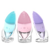 SG-3003  Rechargeable Electric Sonic Silicone face cleaning Facial brush