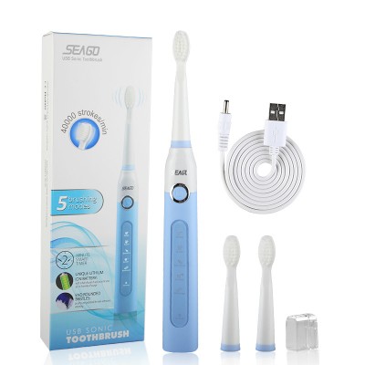 SEAGO Wholesale SG507  5 modes USB Rechargeable Sonic Electric Toothbrush  manufacturer