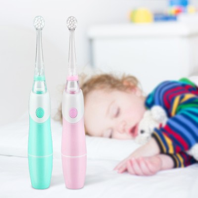 SG976-2  BABY CARE  WATERPROOF SOFT BRISTLE KIDS SONIC ELECTRIC TOOTHBRUSH for Children  WITH OBSERVING LAMP